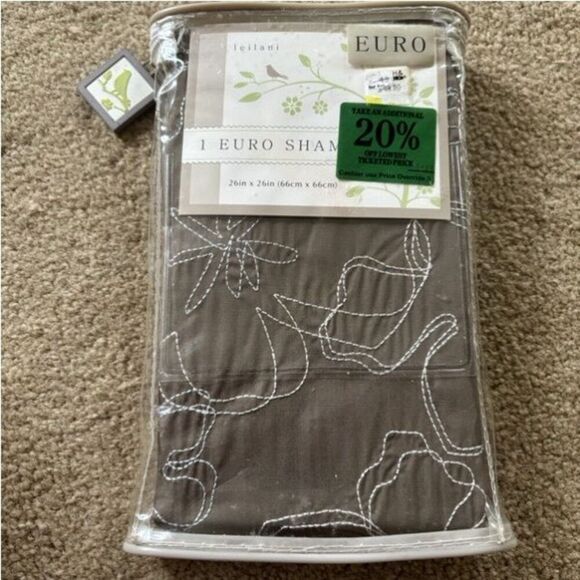 Leilani 1 Euro Sham Bed Bath & Beyond *New* - Picture 2 of 6